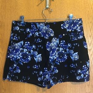 Blue Floral Shorts